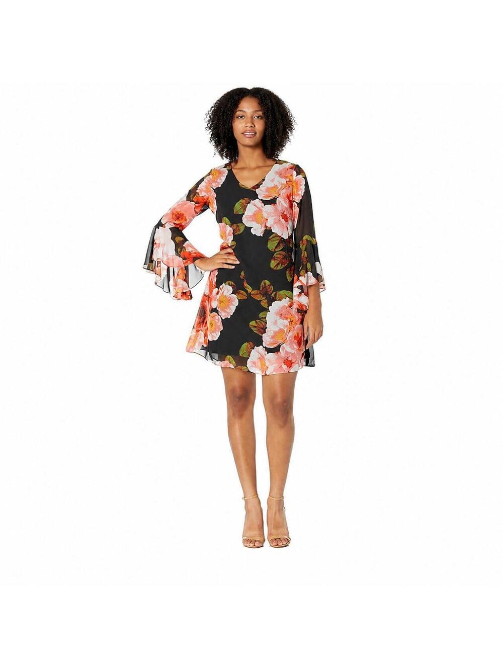 Nine West Women's Black and Pink Work-dress